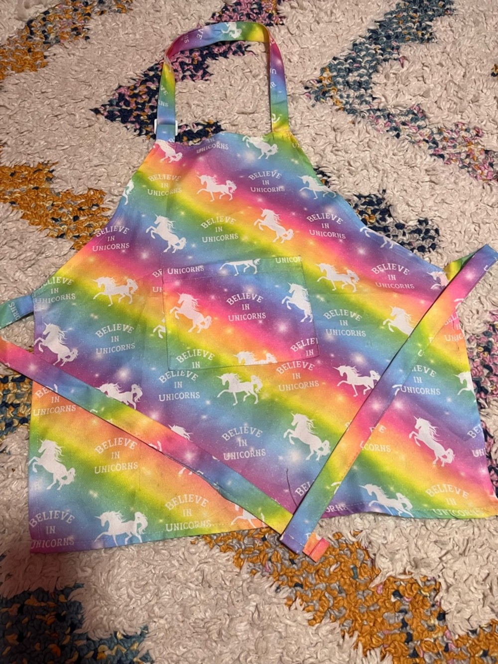 Rainbow Unicorn Apron - Believe in Unicorns